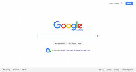 New Google web interface