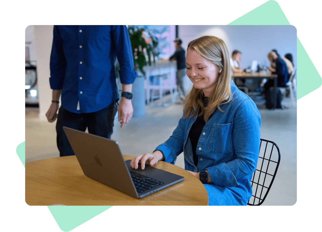 Services - Data and Analytics. Consultant working at her laptop.