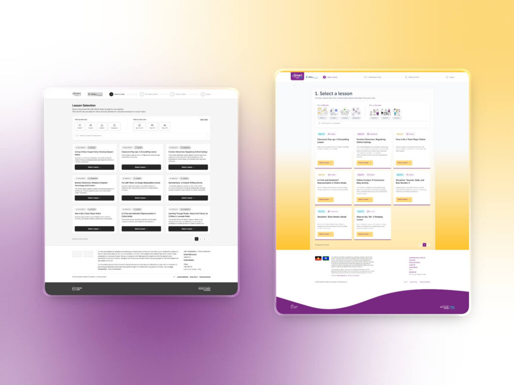 Screenshots showing the evolution of Project Fair Go UI from wireframes to high-fidelity.